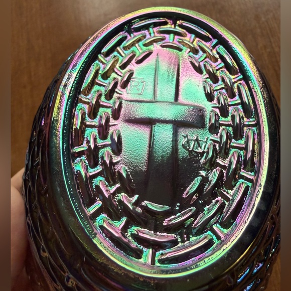 5 inch Rosso hen on nest. Titanium carnival - Picture 9 of 9